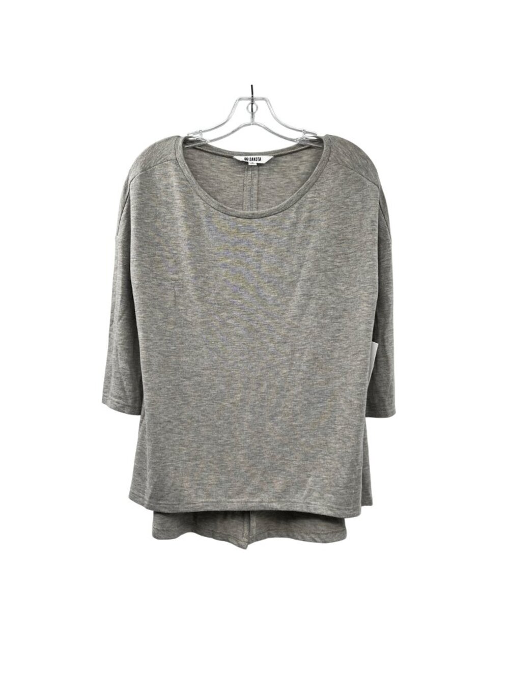 BB Dakota Womens Oversized Top 3/4 Sleeve Back Slit Gray Size Small New